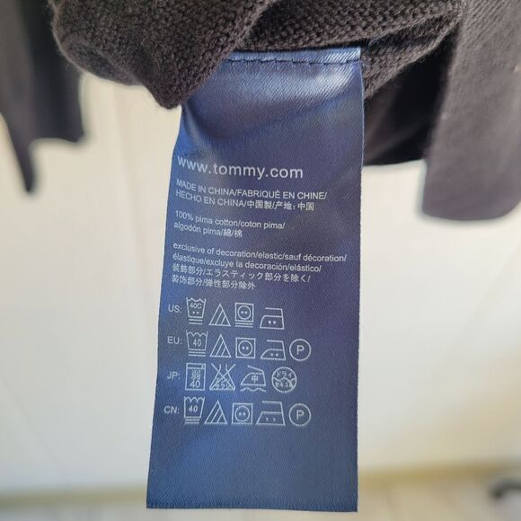 Tommy Hilfiger mens black v neck sweater - Picture 4 of 5